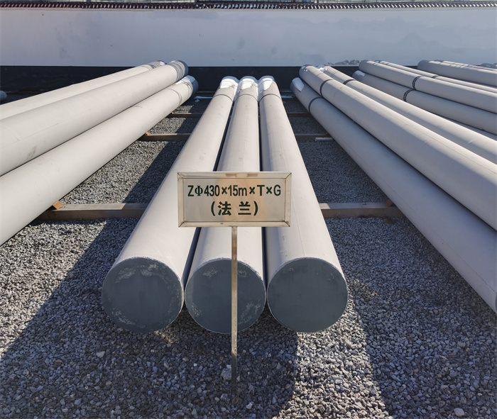 荆门430×15米×T×G法兰水泥杆